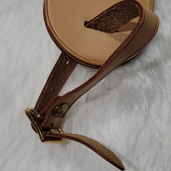 🤩 Louis Vuitton Name Tag Tan Leather  with Initials - Picture 9 of 16